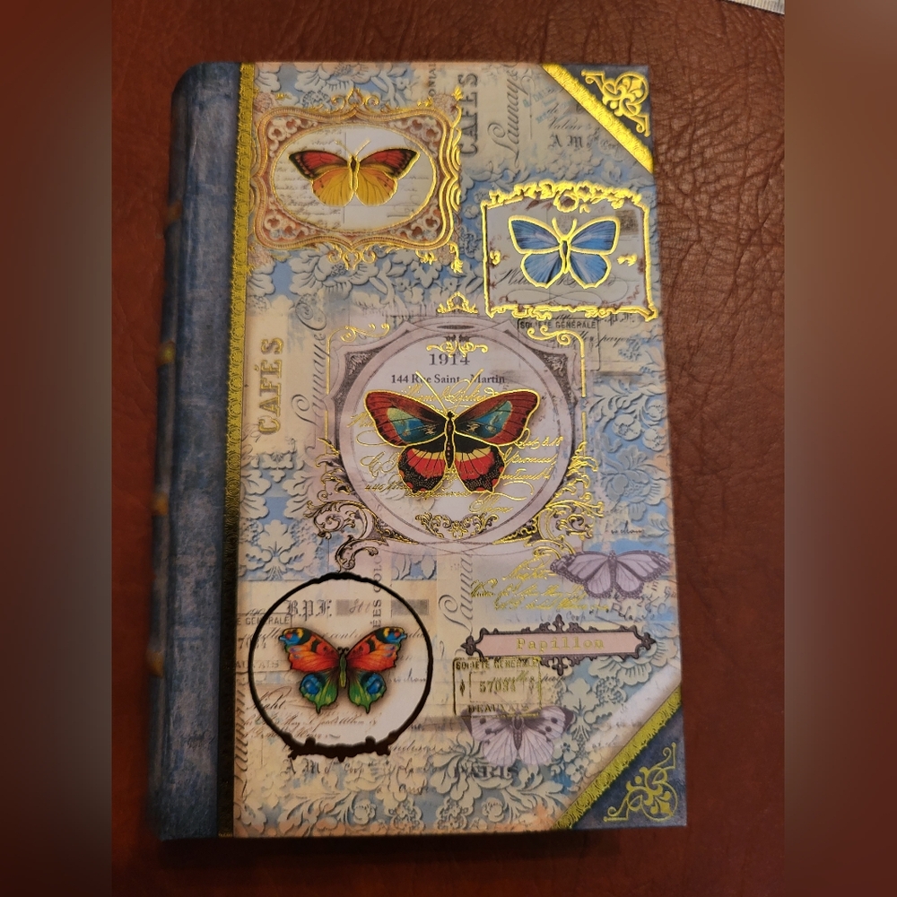 Punch Studio Butterfly Decorative Storage Book, New With Tags